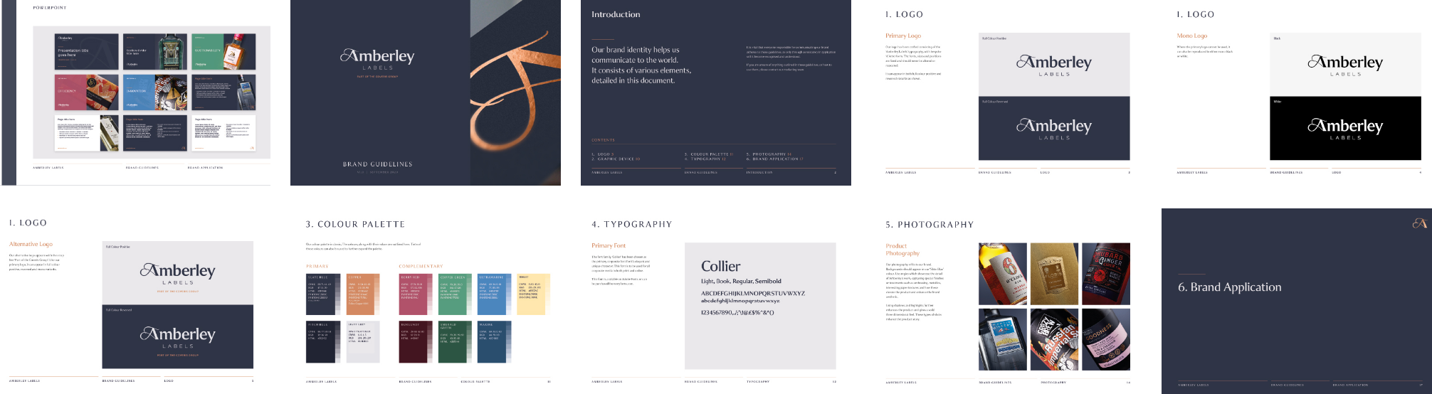 Amberley Labels business card branding